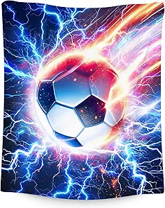 Soccer Blanket for Boys Throw Gifts - 30" x 40" Soft Plush Sport Theme Blankets for Kids
