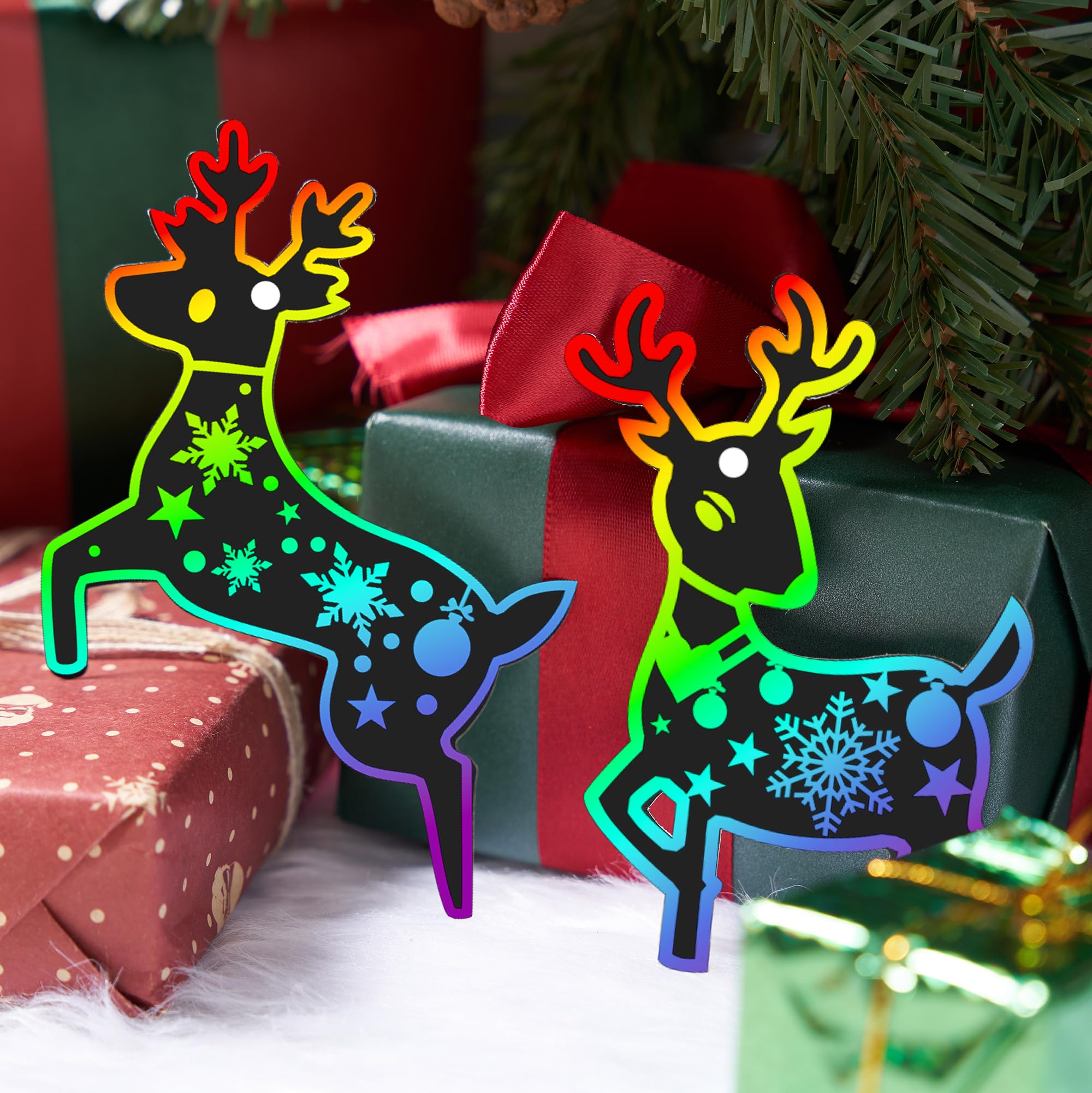 Kerstman, elfjes en rendier kerstboom
