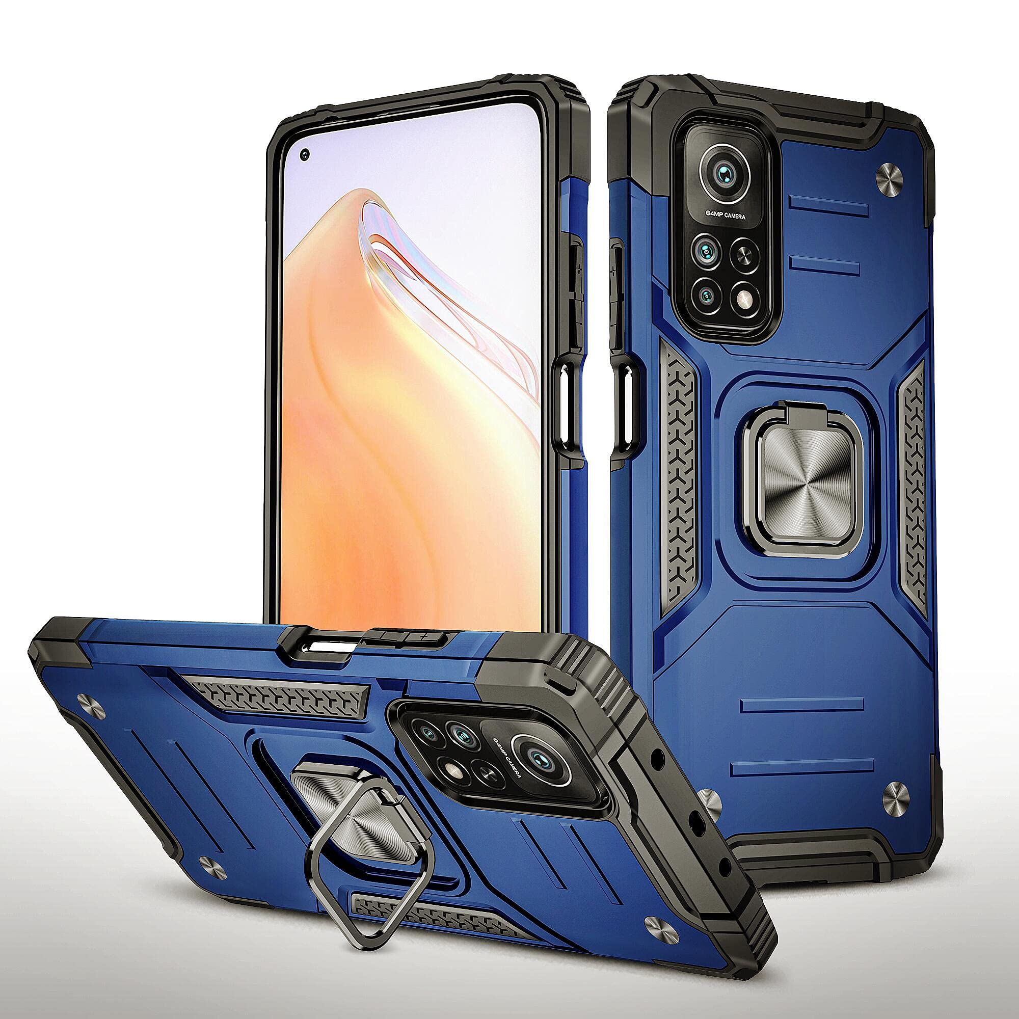 SORAKA Coque pour Xiaomi Mi 10T 5G avec Anneau Coque Armor Coque Xiaomi