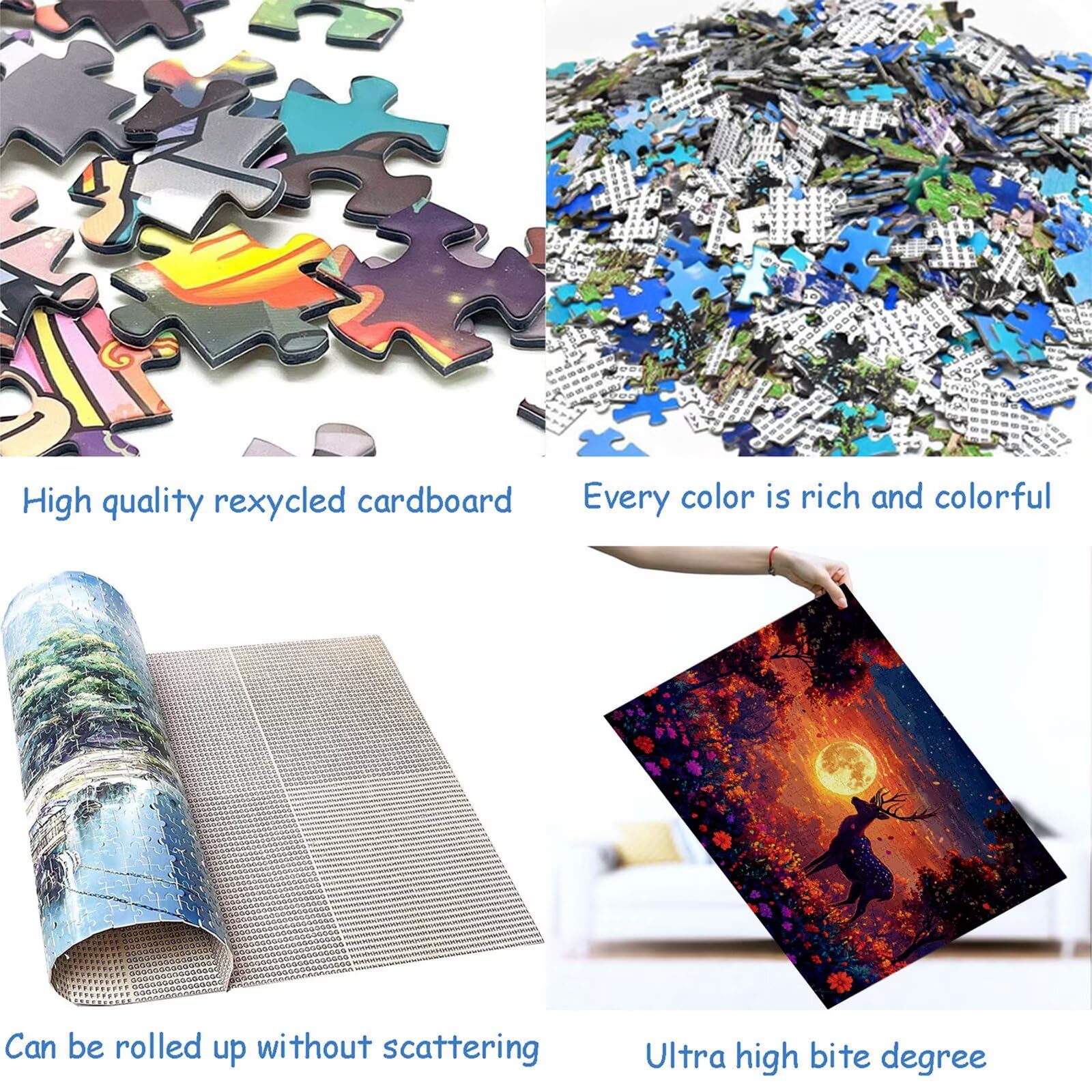 Puzzle 3000 elementów leśnych puzzle dla dorosłych jeleń 122 x 81 cm Unikalne rzemiosło klasyczne 3D Drewniane układanki do rodzinnych gier aktywnych, układanka do samodzielnego wykonania nawet do