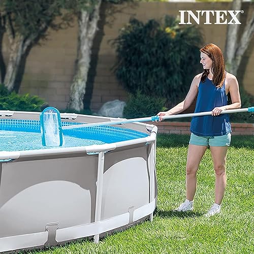 Miniatura 7 de Intex Juego de piscina inflable redonda de 15 x 48 pulgadas para exteriores con escalera, bomba de filtro y kit de limpieza de piscina de