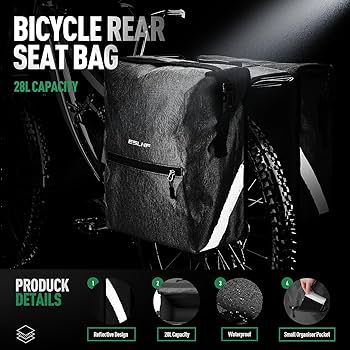 Borse Laterali Per Bici Posteriore - Impermeabili, Riflettenti, Per Mountain Bike E City Bike - Foto 11