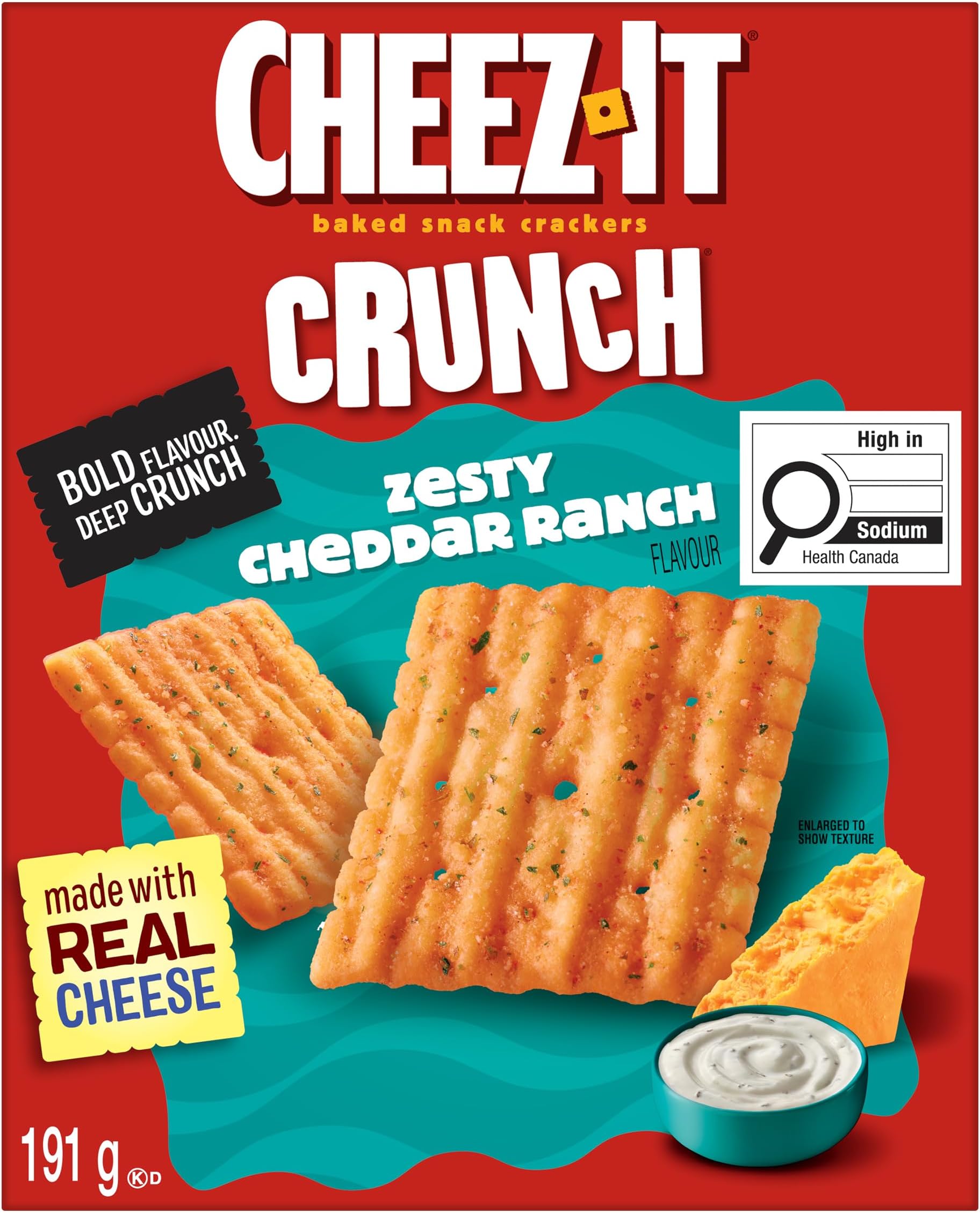 Cheez It Crunch Zesty Cheddar Ranch Crackers 191g