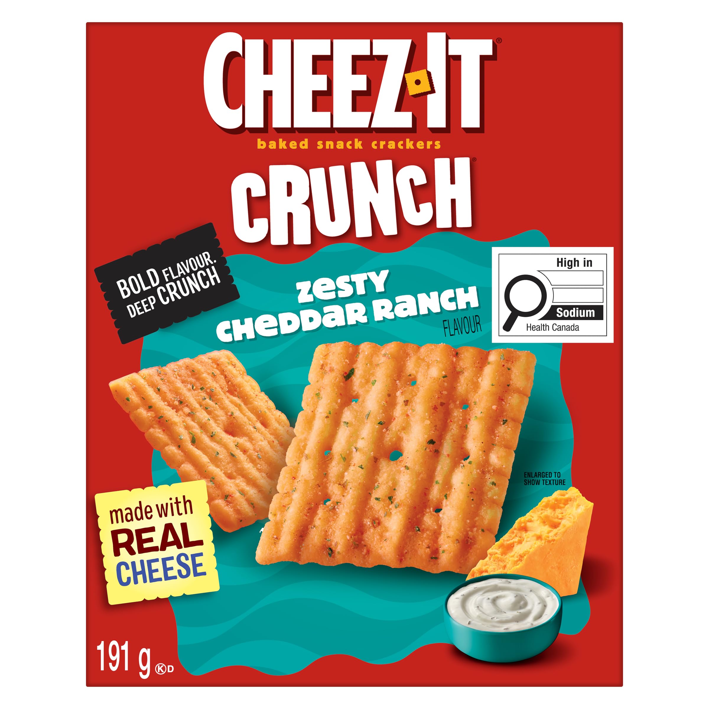 Cheez It Crunch Zesty Cheddar Ranch Crackers 191g