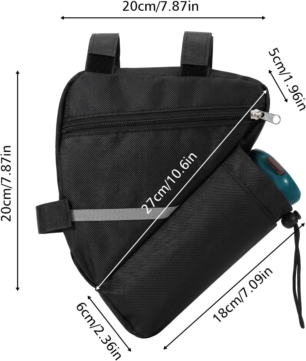 Bike Bags for Bicycles, Bike Triangle Bags with Water Bottle Holder, Waterproof Bikes Storage Bag for Road and Mountain Bikes