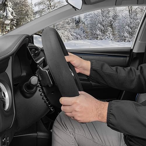 Miniatura 5 de Motor Trend WarmGrip - Funda térmica para volante, protector de volante que calienta las manos, se calienta rápidamente, se adapta a ruedas de 14.5