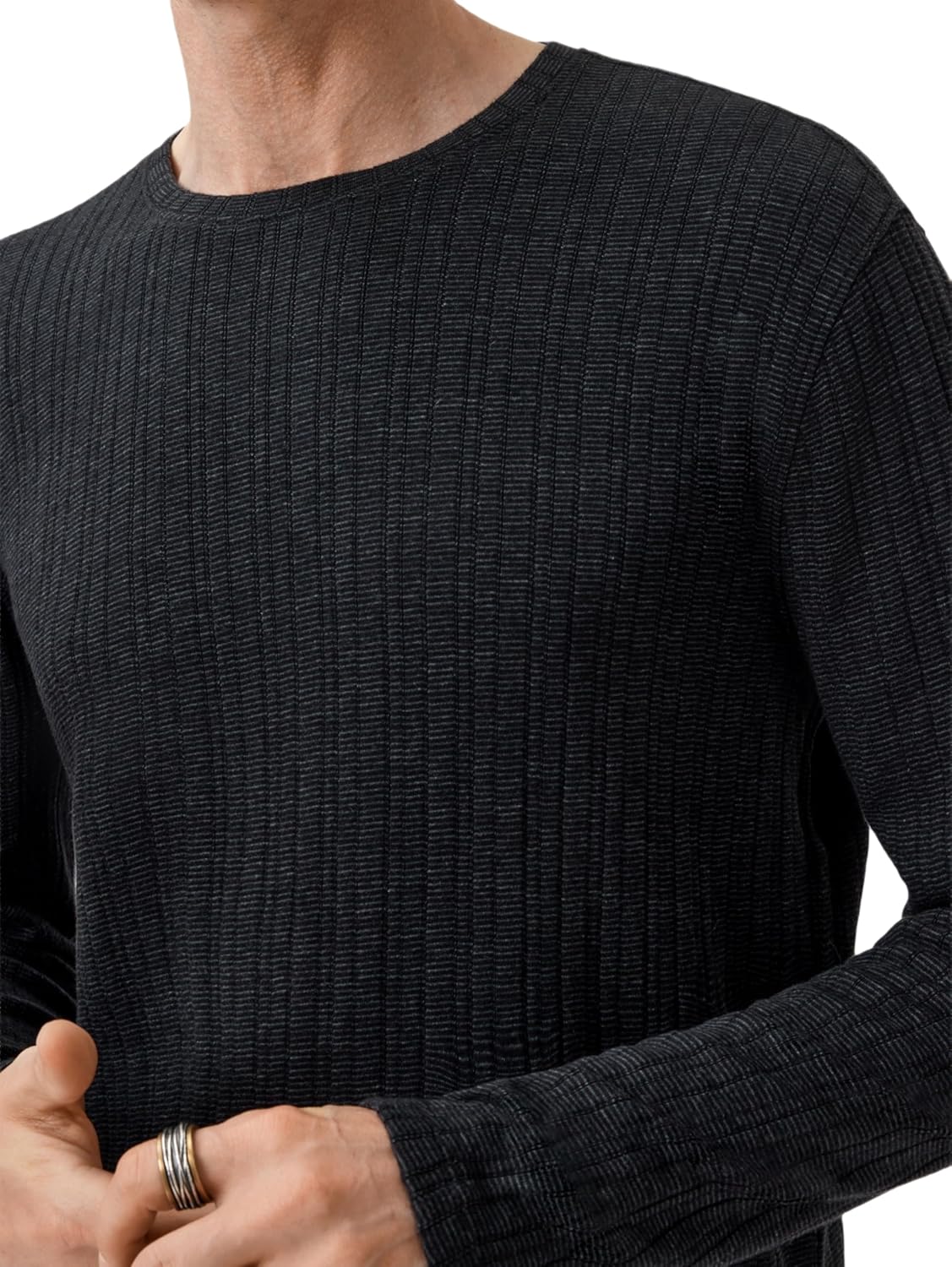 John Varvatos Mens Fern Crew - Image 4