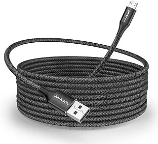 Micro USB Cable 3M,Fast Charging Cables Nylon Braided USB Charger Cord Android Charger Cable Compatible with Samsung Galaxy S7 S6 J7 Note 5,Kindle Fire,PS4,HTC,Nokia and other MICRO-USB devices