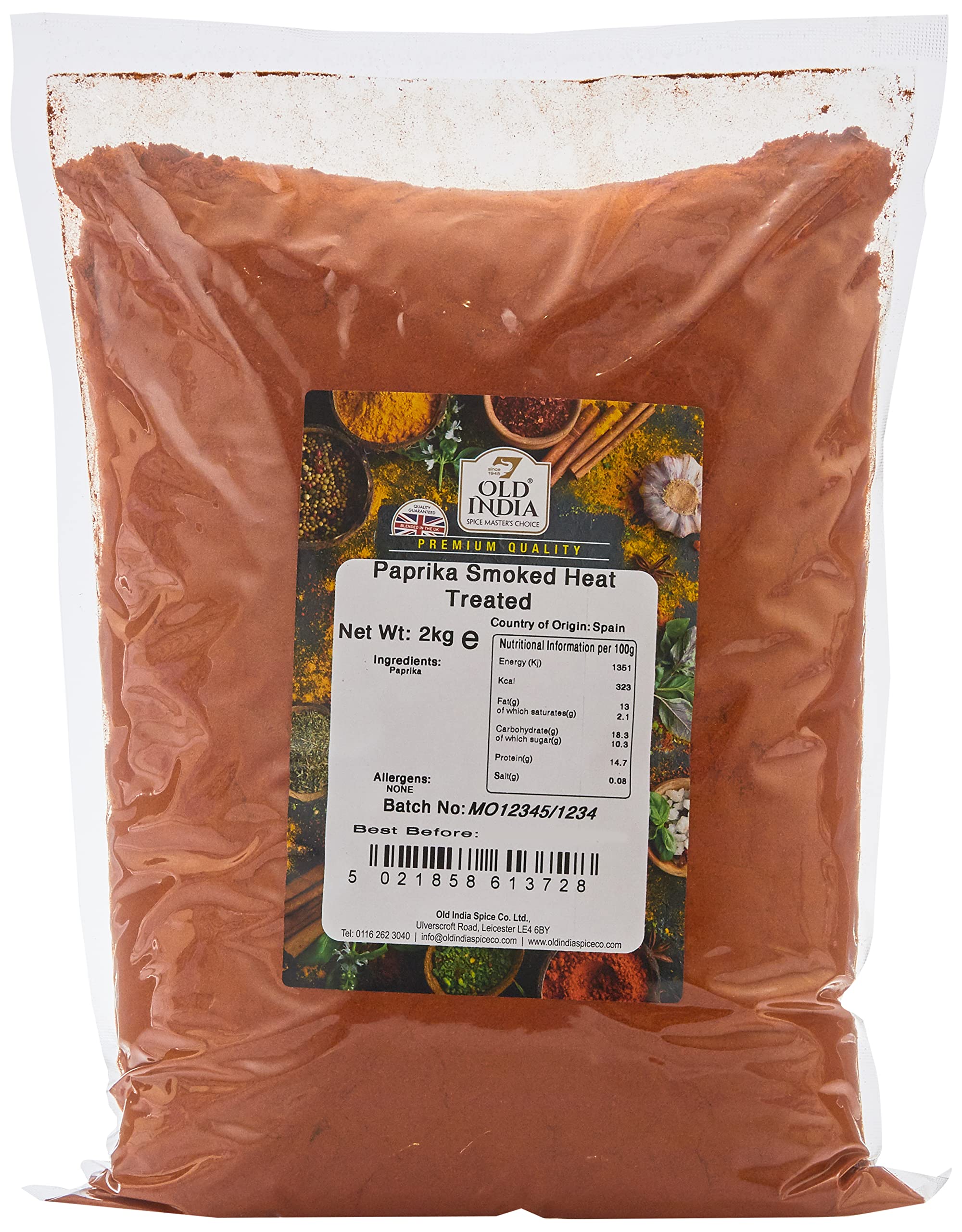 Old India Paprika Smoked Heat Treated 2kg