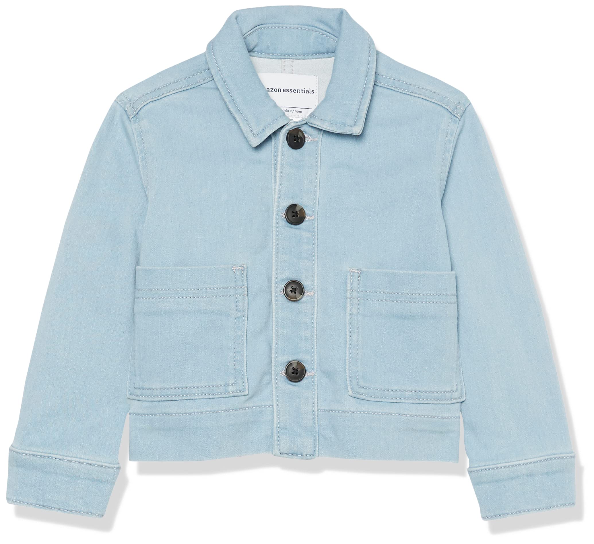 Amazon Essentials Veste de Travail en Jean à Coupe décontractée Mixte Enfante