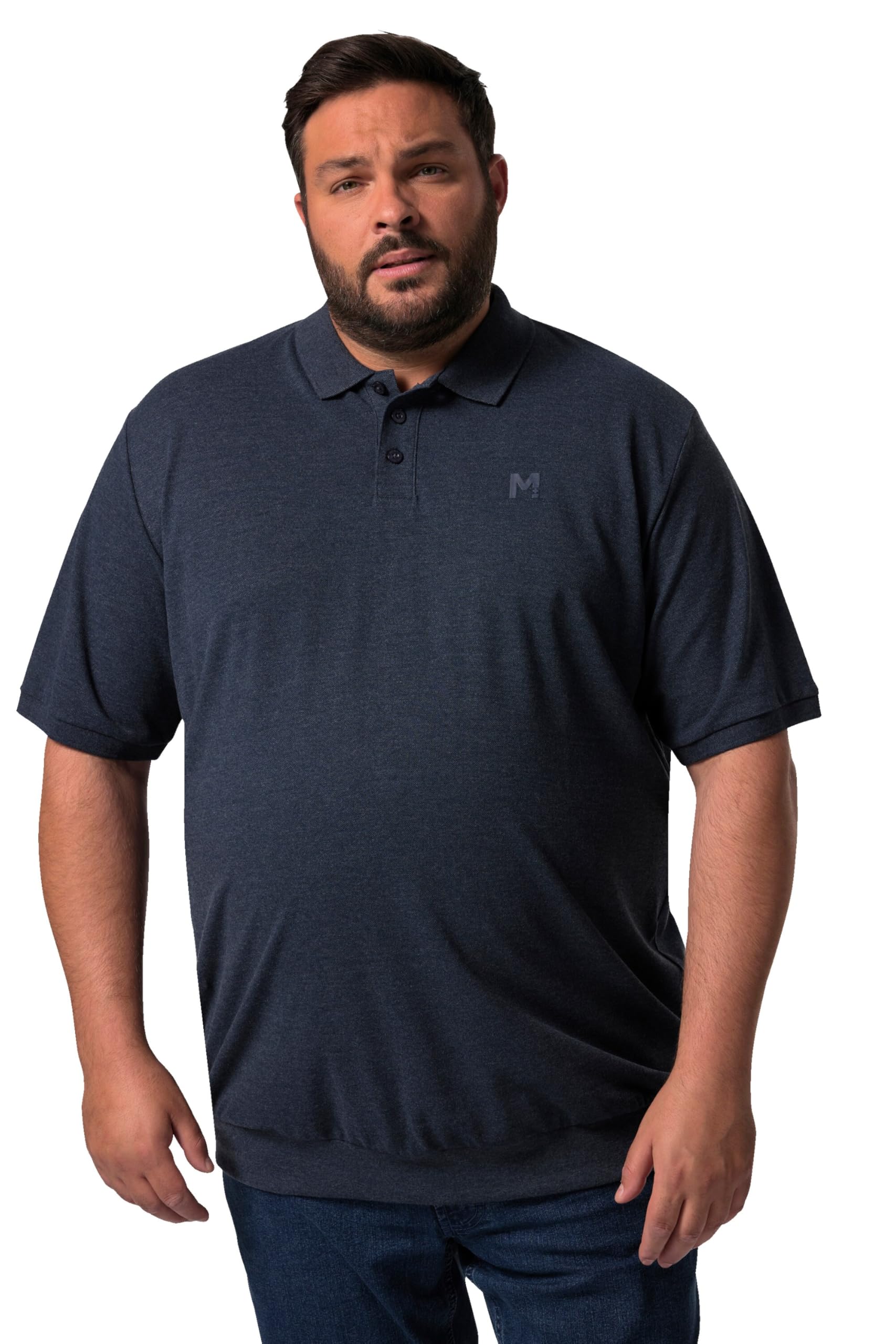 Men Plus Herren große Größen Übergrößen Menswear L-8XL Poloshirt, Bauchfit, Basic, Piqué, Halbarm 836264
