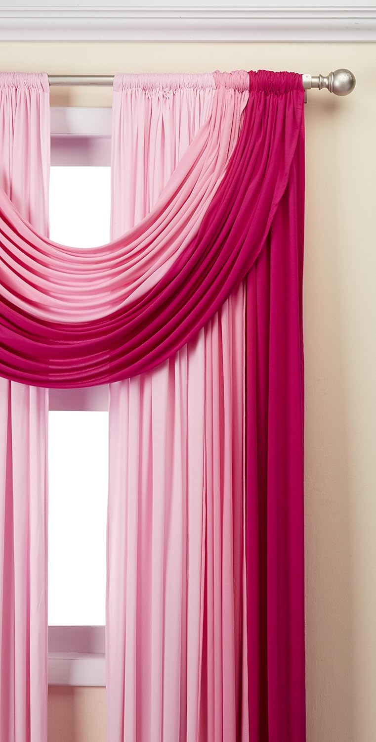 Bella 4 Pc Window in a Bag Set, Complete Curtain Drape Valance Window Treatment - Picture 22 of 24