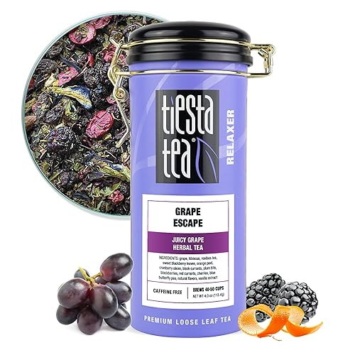 Miniatura 17 de Tiesta Tea - Palm Beach Punch - Tisana de ponche de frutas, hojas sueltas, hasta 50 tazas, se puede hacer caliente o frío, sin cafeína, lata