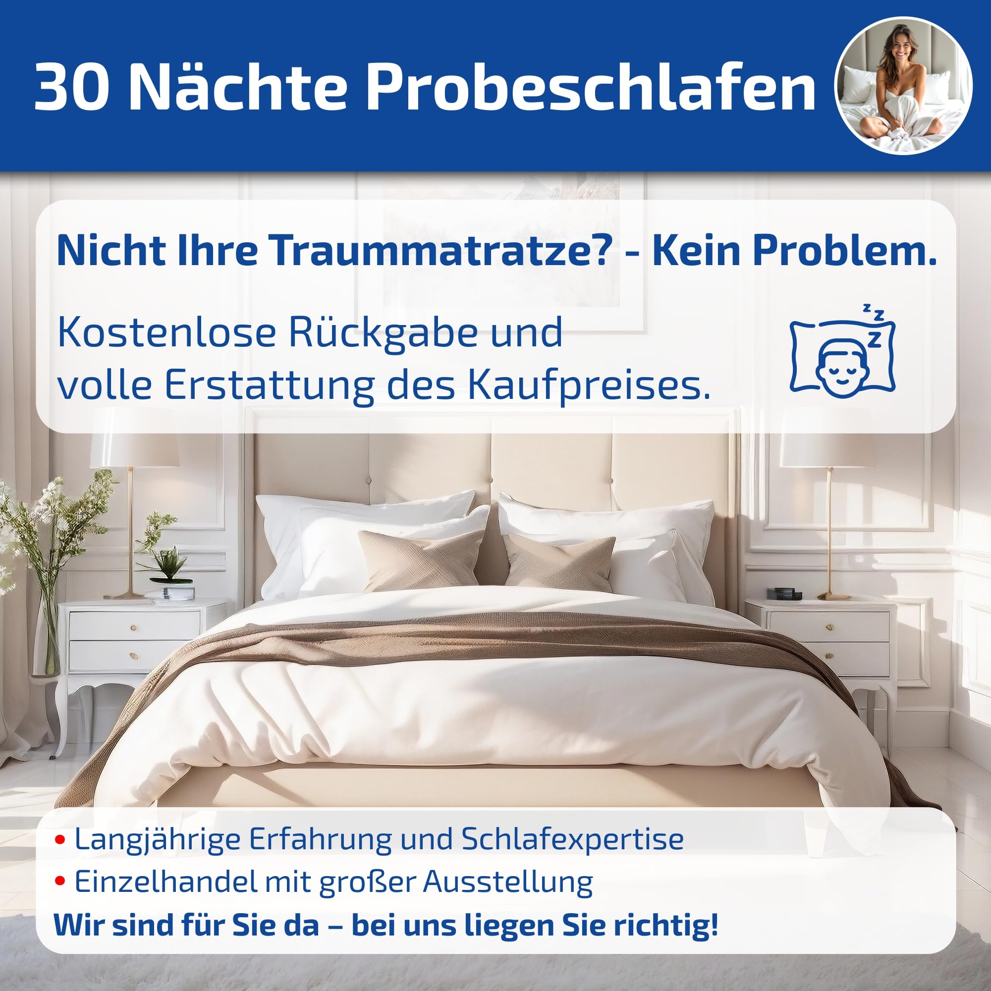 Matratzen Perfekt Nucleo a molle insacchettate a 7 zone, Colonia, 200 x 200 cm, altezza 20 cm, durezza H2, ortopedico, con eccellente elasticità puntiforme, rivestimento lavabile (fino a 60 °C