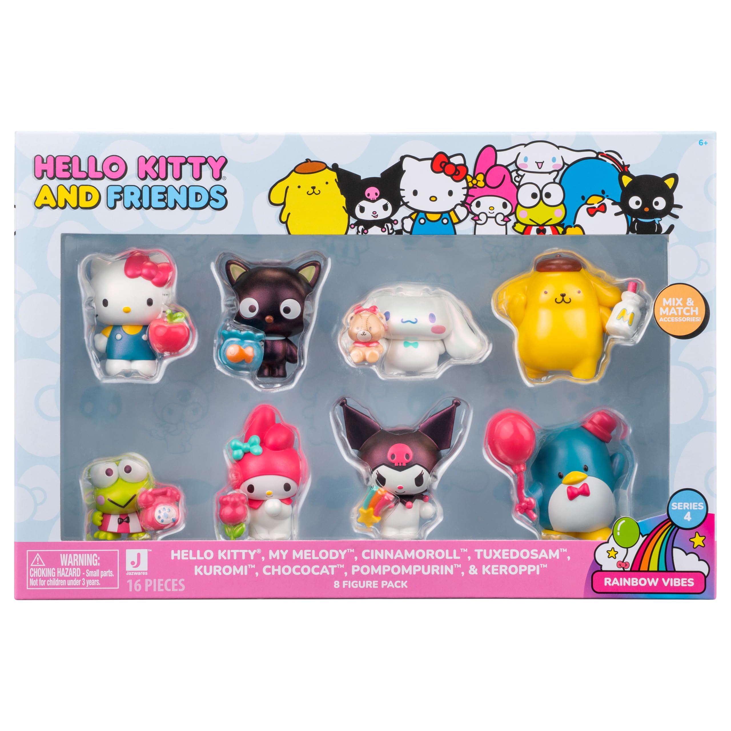 Amazon.com: Jazwares Hello Kitty® and Friends Rainbow Vibes Party