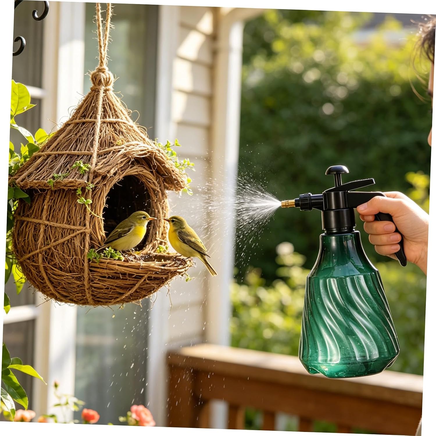 Handheld Bird Mister Sprayer Bottle 2l Refillable Liquid Sprayer for Parrot Grooming and Bird Bath Cleaning