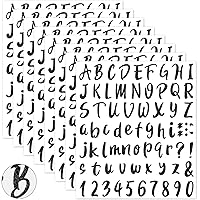 Vista 10 de 576 piezas de 8 hojas de calcomanías de letras de graduación, letras de vinilo autoadhesivas, calcomanías de números del alfabeto, calcomanías