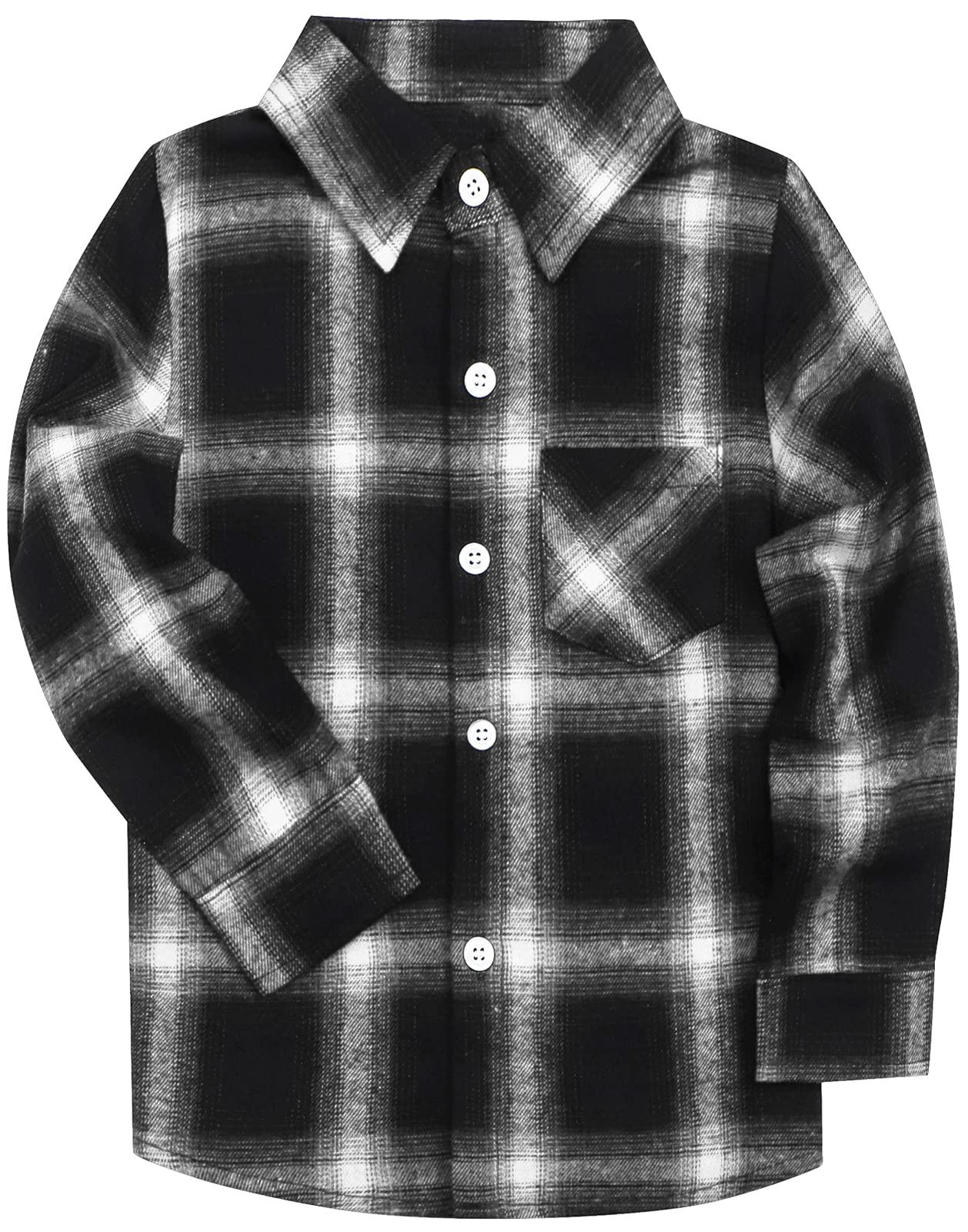 SANGTREE Men & Boy Long Sleeve Flannel Plaid Casual Shirts, 3 Months - Men 9XL