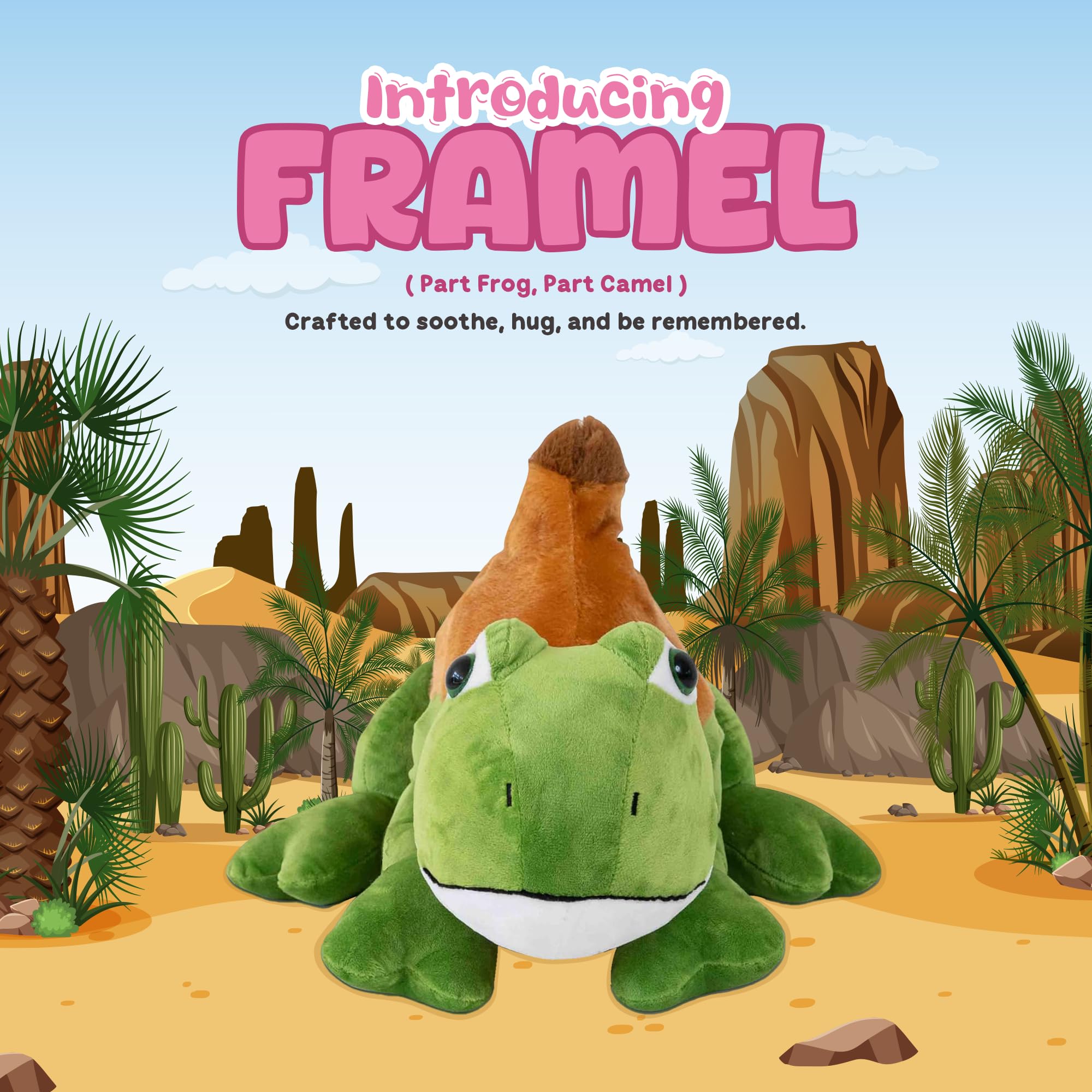 Amazon.com: Randimals Framel Camel & Frog Hybrid Plush Stuffed