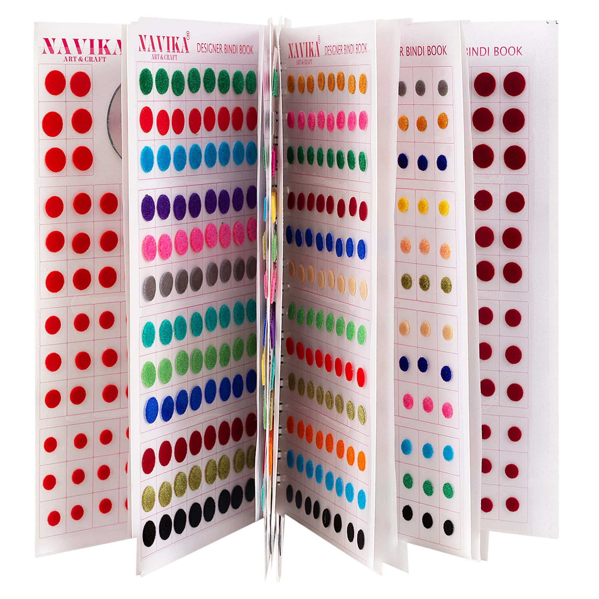 Kumkum Bindi 960 Pcs Multicolor Bindi Booklet | Kumkum Sticker Bindiya for Women | Spiral Bindi Book | Traditional, Bridal, Fancy, Reusable Forehead Bindis | Indian Makeup & Ethnic Accessory