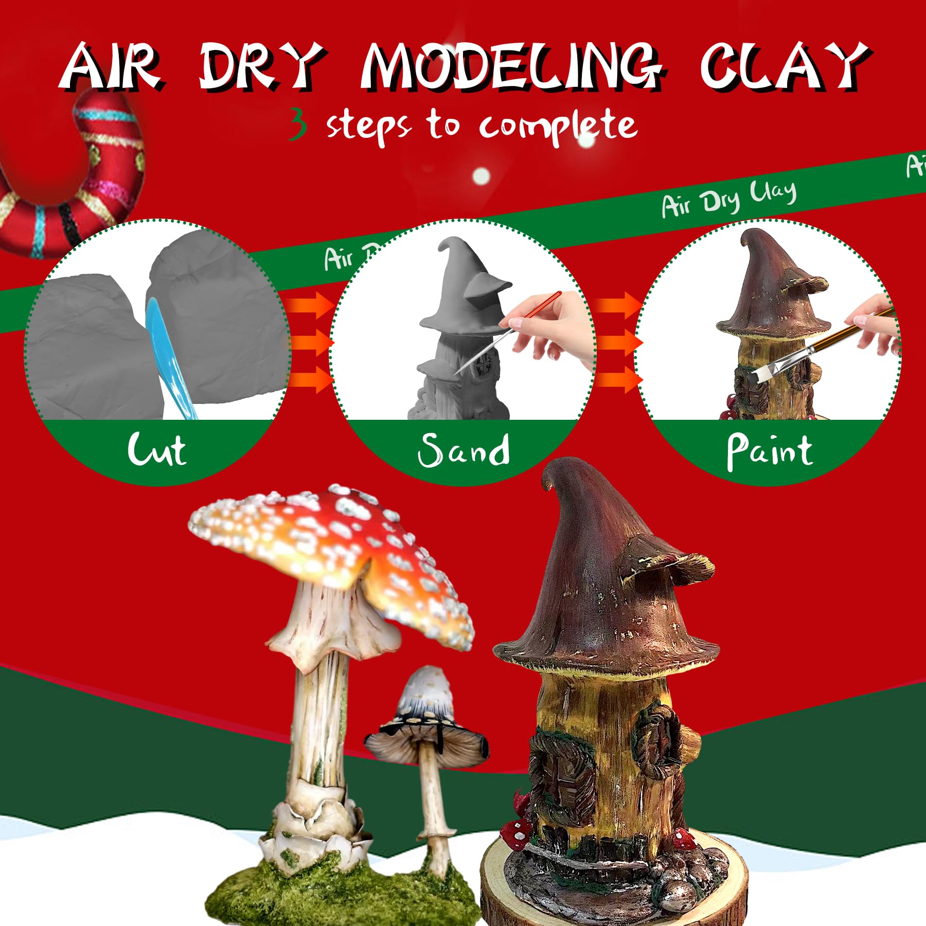 Grey Moldable Cosplay Foam Clay (300 Gram) Air Dry Clay - High Density and Perfect for Intricate Designs | Figures | Masks | Craft Projects | Great for Cutting with Tools, Sanding or Shaping