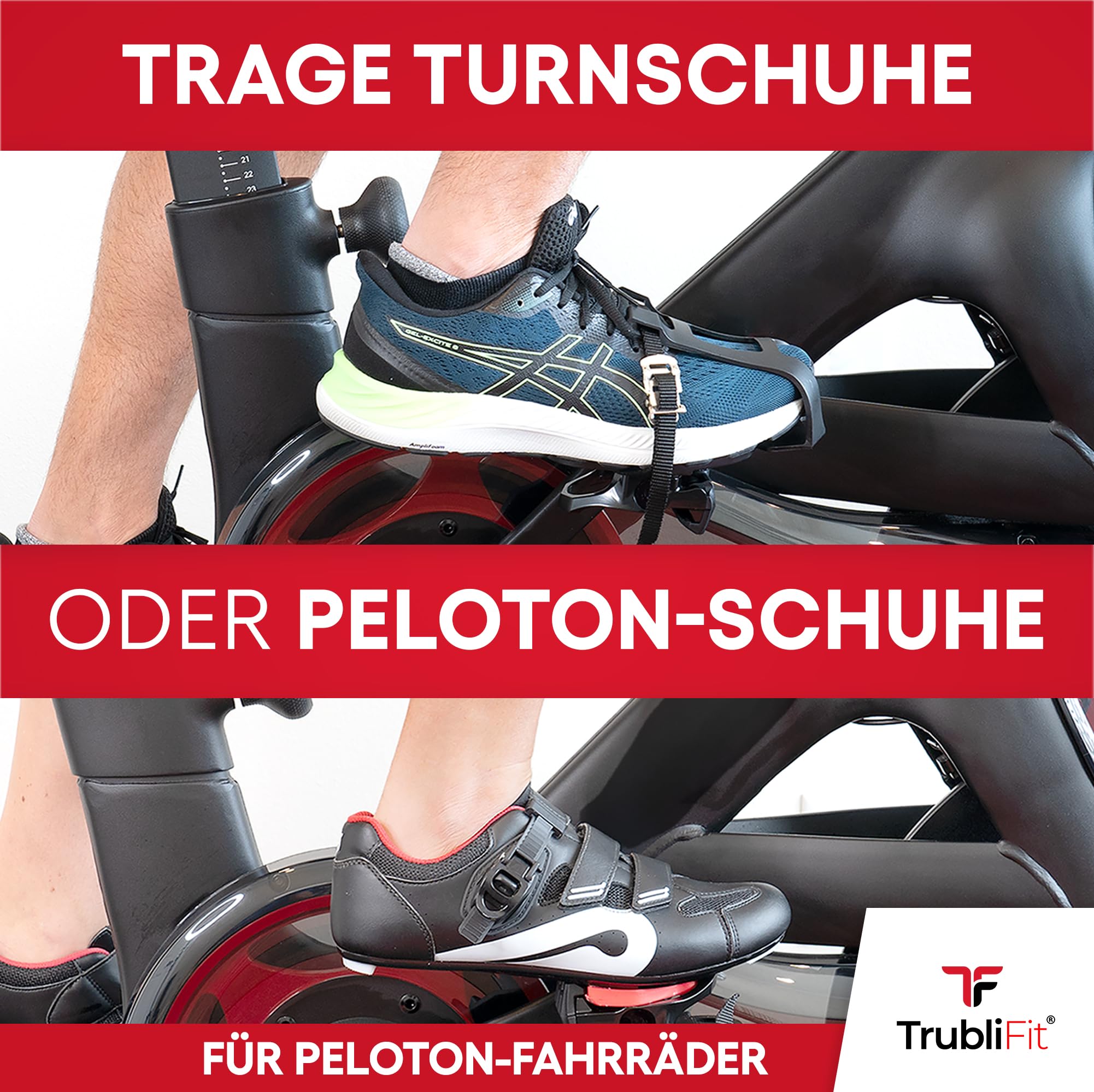 Doppelfunktions-Zehenkäfige – Konvertieren Sie Peloton-Pedale in Zweiseitige Zehenkäfige oder Delta-Stollen – Pedalkonverter – Kompatibel Mit Peloton Bike & Bike+