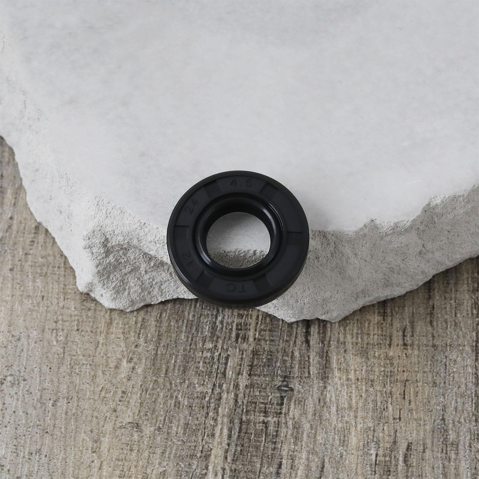 Create idea Lot de 6 Joints d'étanchéité Nitrile pour Arbre Rotatif Joint d'arbre Rotatif à Double Lèvre Joint Caoutchouc à Double Lèvre 12 X 24 X 4,5 Mm Adapté Aux équipements Industriels