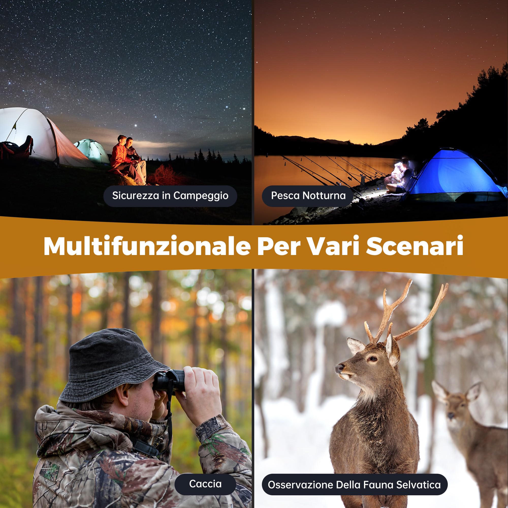 tkwser - Dispositivo per la visione notturna, 4 K, 8 X, digitale, visione notturna a infrarossi, 5000 mAh, distanza visiva, 600 m, schermo TFT UHD da 3”, impermeabilità IP65, per la caccia e il