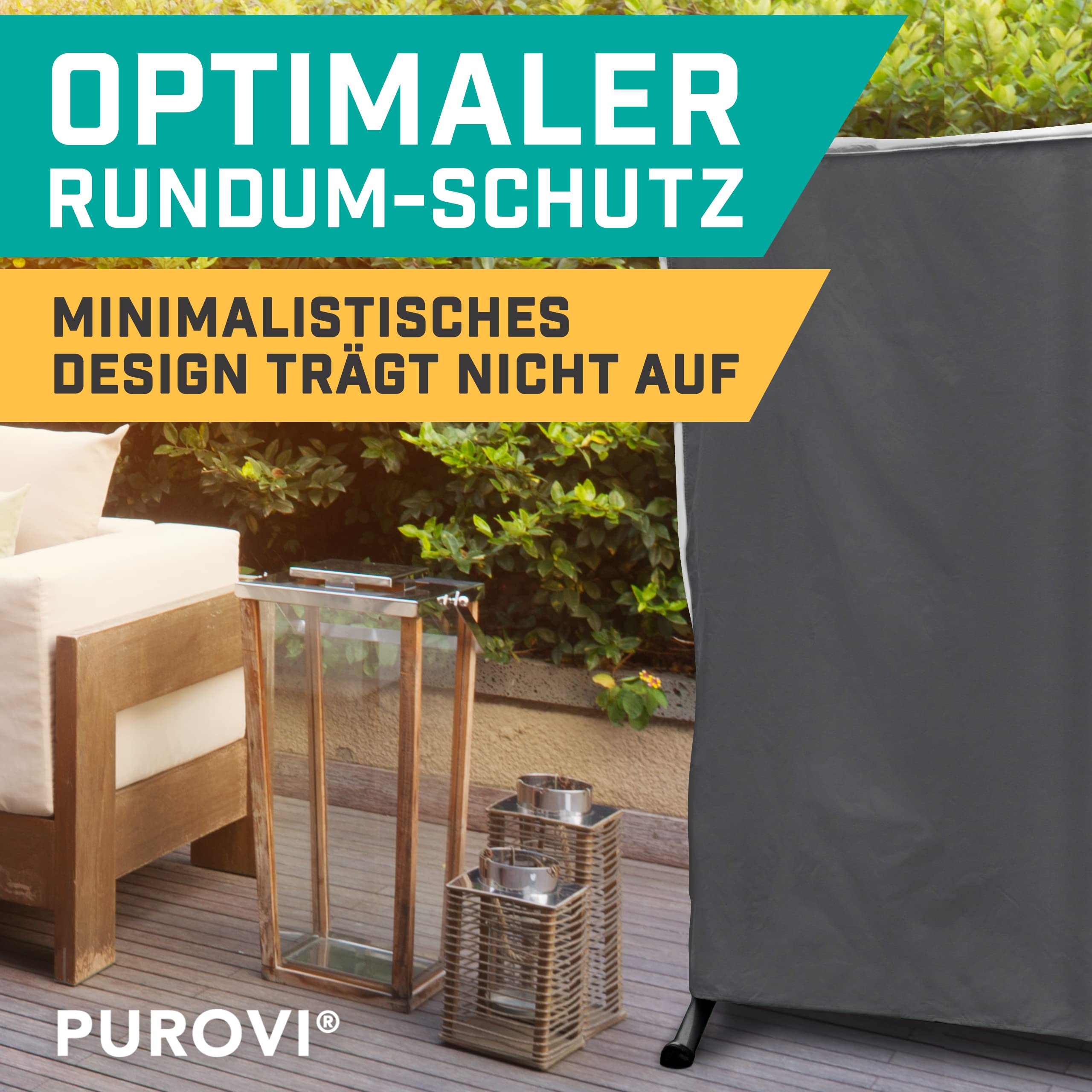 Hollywoodschaukel Abdeckung (210x150x150) - Premium-Schutzhülle für Gartenschaukel - UV-Schutz, Wasserdicht - Universal Größe - Garten Zubehör