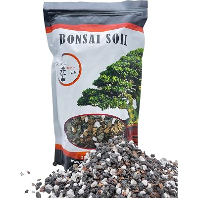 Bonsai Soil All Purpose Mix | Fast Draining Pre Blend (2 Quart Bag) Plant | Pumice, Lava, Calcined Clay and Pine Bark ● Potting Pre Mixed Bonsai Plant Soil Mixture By The Bonsai Supply