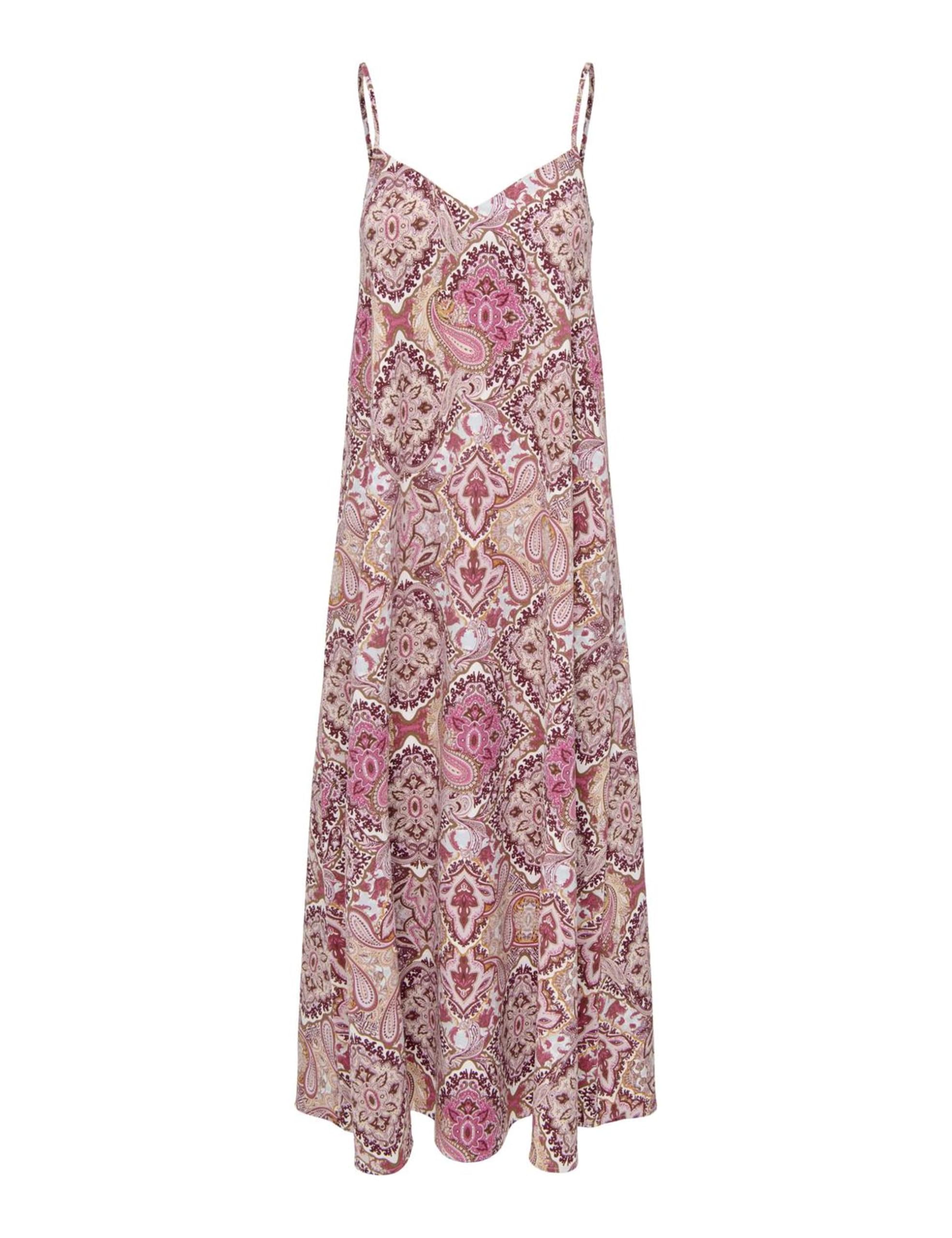 Onlnova Life Vis Roxy Long Dress AOP, Ibis Rose, S