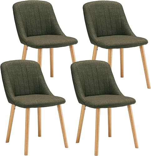 Goeurvant Chaises Salle à Manger Pieds Bois Lot de 4, Cha…