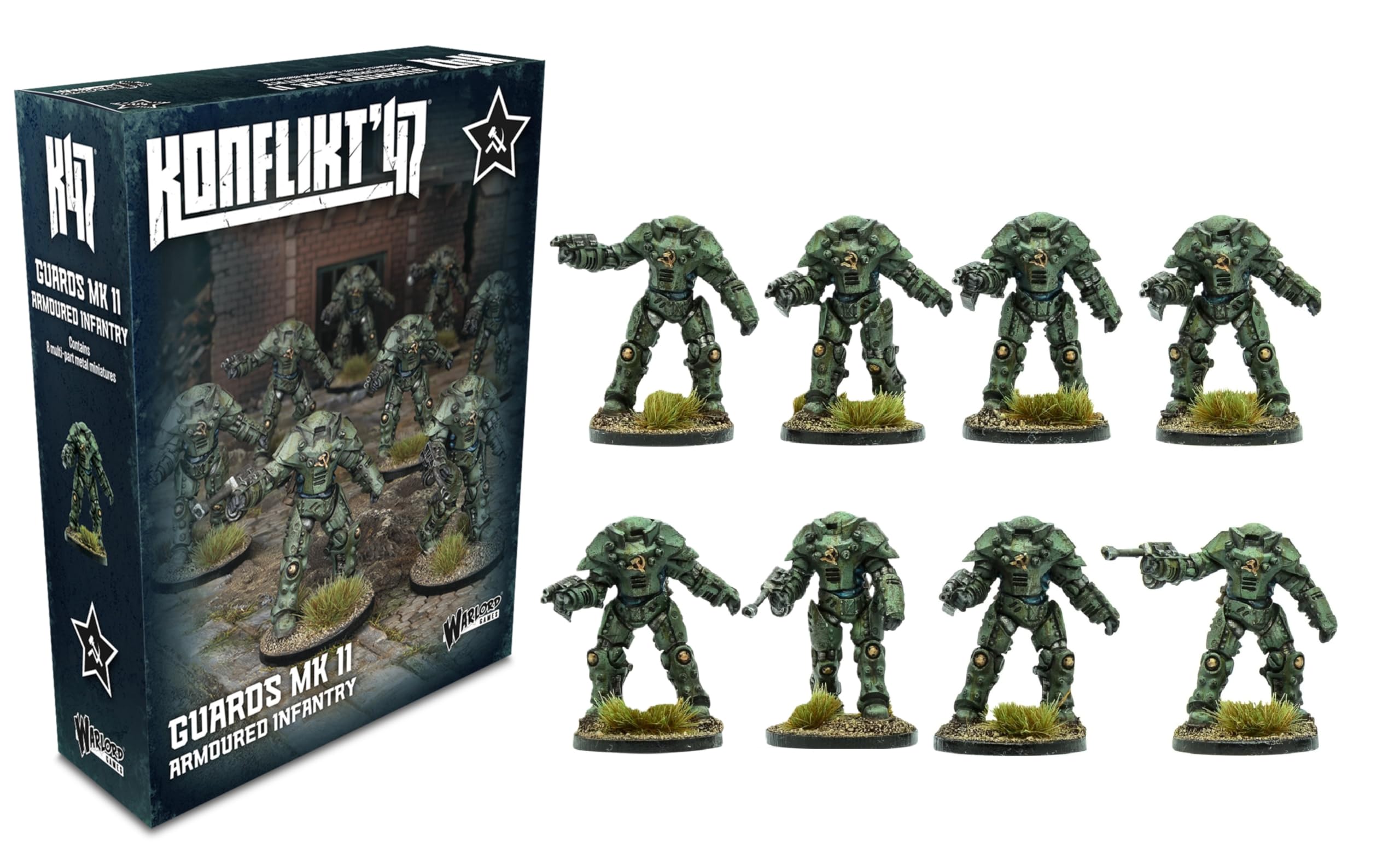Warlord Games Guards MK II Armoured Infantry - Soviet Bloc Miniatures for Konflikt 47 Highly Detailed 28mm Scale Miniatures