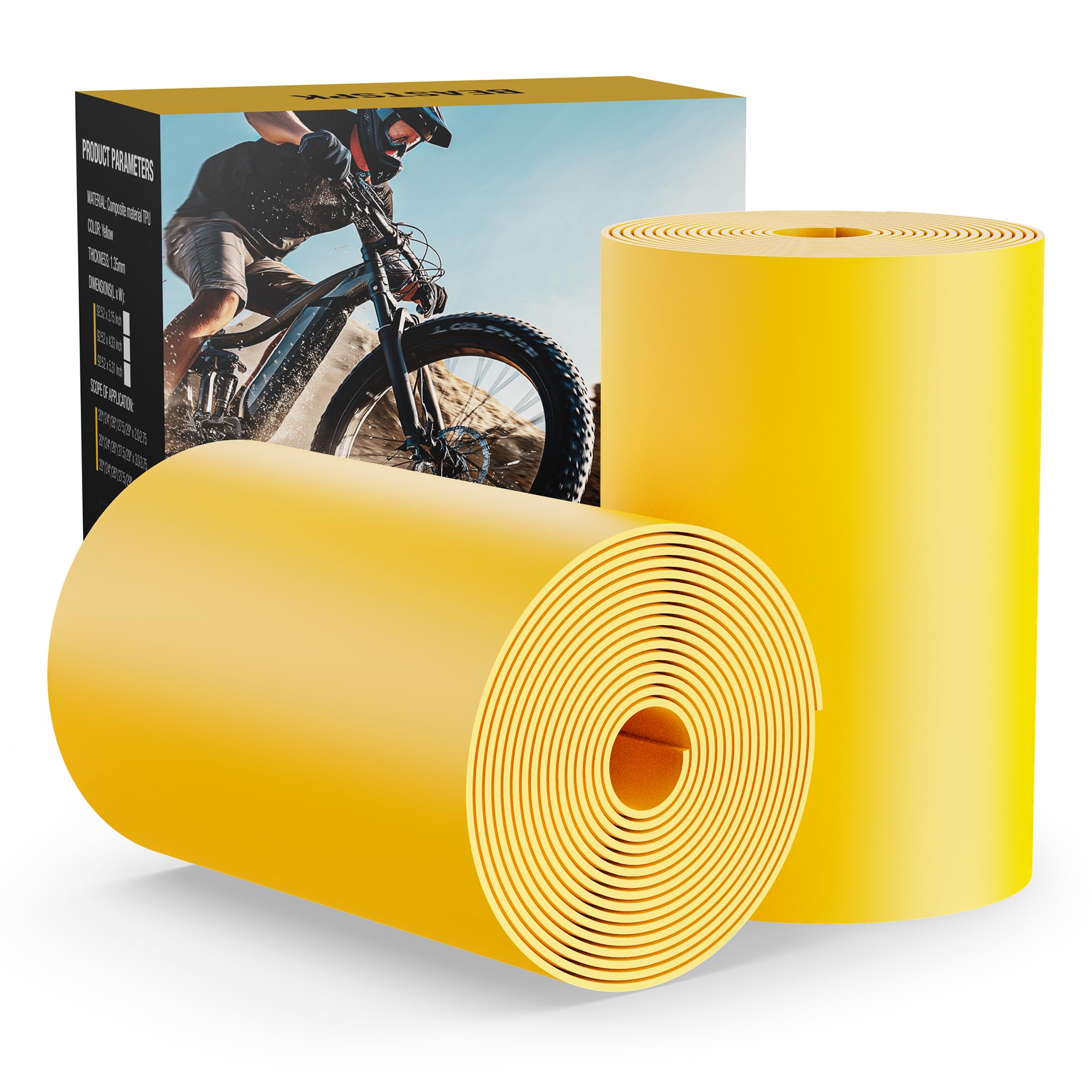 Forro de neumático resistente a prueba de pinchazos para bicicletas de neumáticos gruesos/bicicletas/motocicletas/bicicletas eléctricas/MTB/Scooter/Lawn Mover/Dirt Bike, protector plano ligero que se