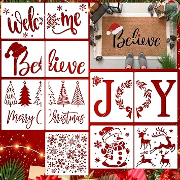 Christmas Stencils for Door Mats 23.6" Large Christmas Doormat Stencils