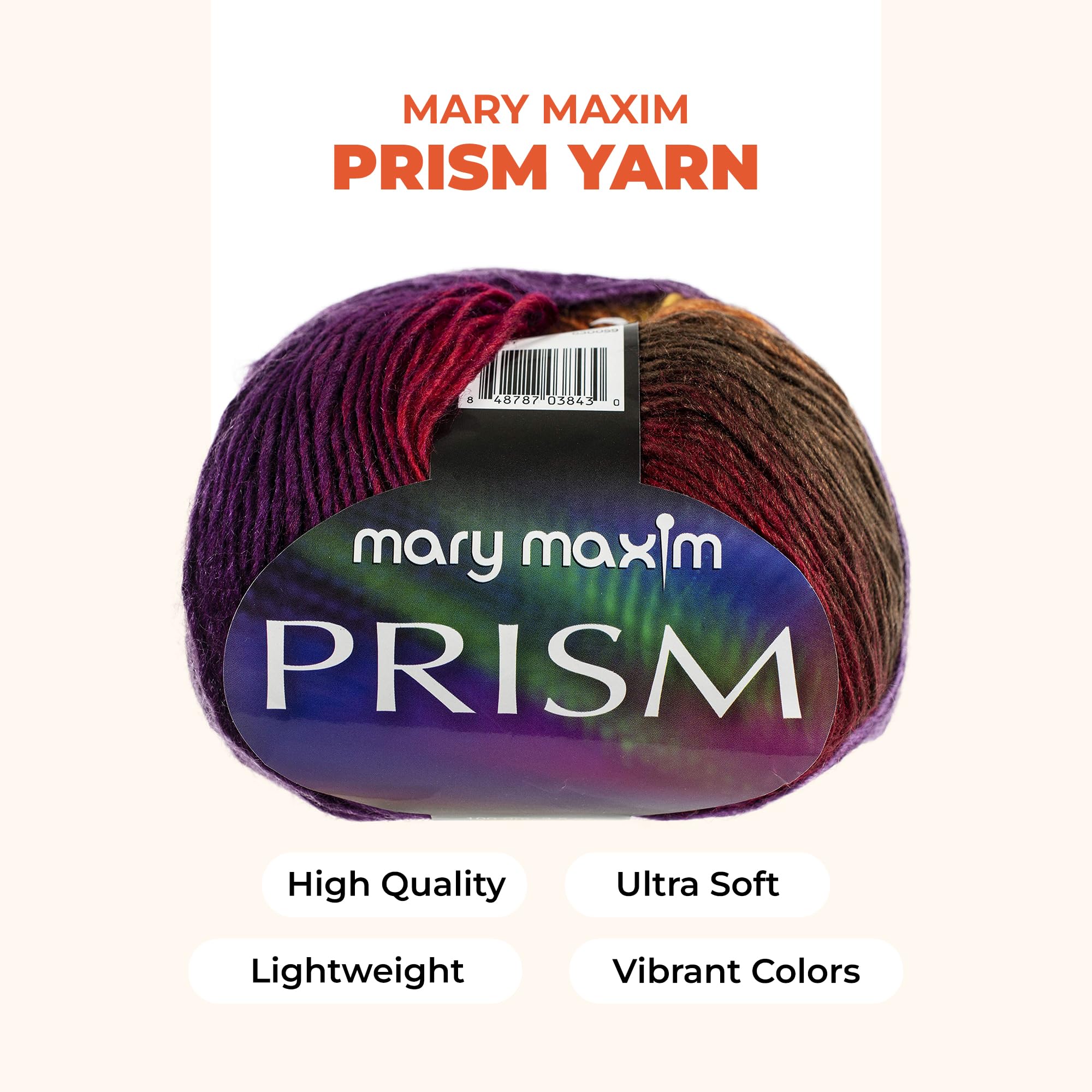 Amazon.com: Mary Maxim Prism DK Yarn, Soft Acrylic Variegated Yarn