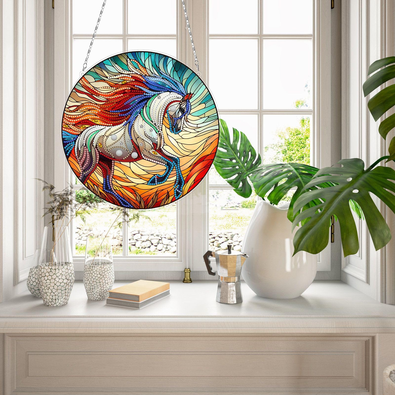 5D Diamond Schilderij Kits, Kleurrijke Uil Dieren WOWDECOR Volledige Boor DIY Diamond Art Cross Stitch Verf door Nummers