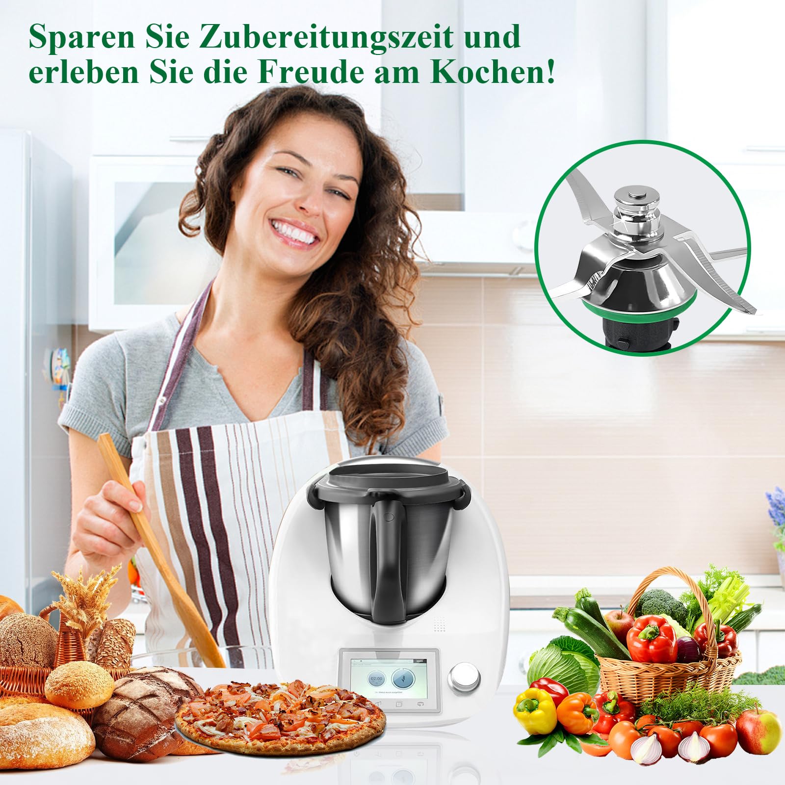 Set lame in acciaio inossidabile SUS420 per Vorwerk Therмоmix Bimby TM5 TM6 TM7 Accessori Therмоmix Cucina Processore TM5 TM6 TM7 Coltelli di ricambio Accessori Vorwerk Therмоmix