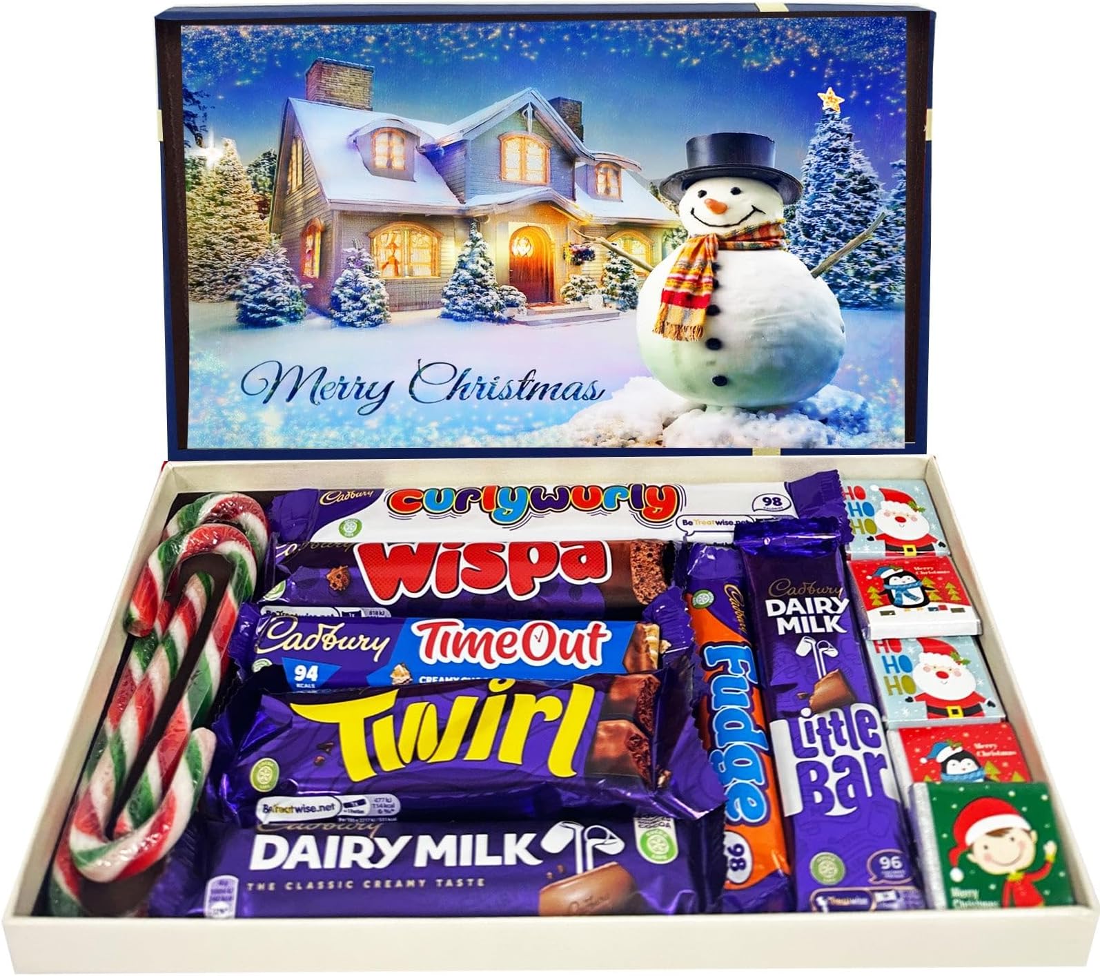 Christmas Chocolate Gift Box Hamper Treat Box Includes Dairy Milk, Wispa,Twirl and More| Perfect Xmas Presents Festive Surprises and Treats