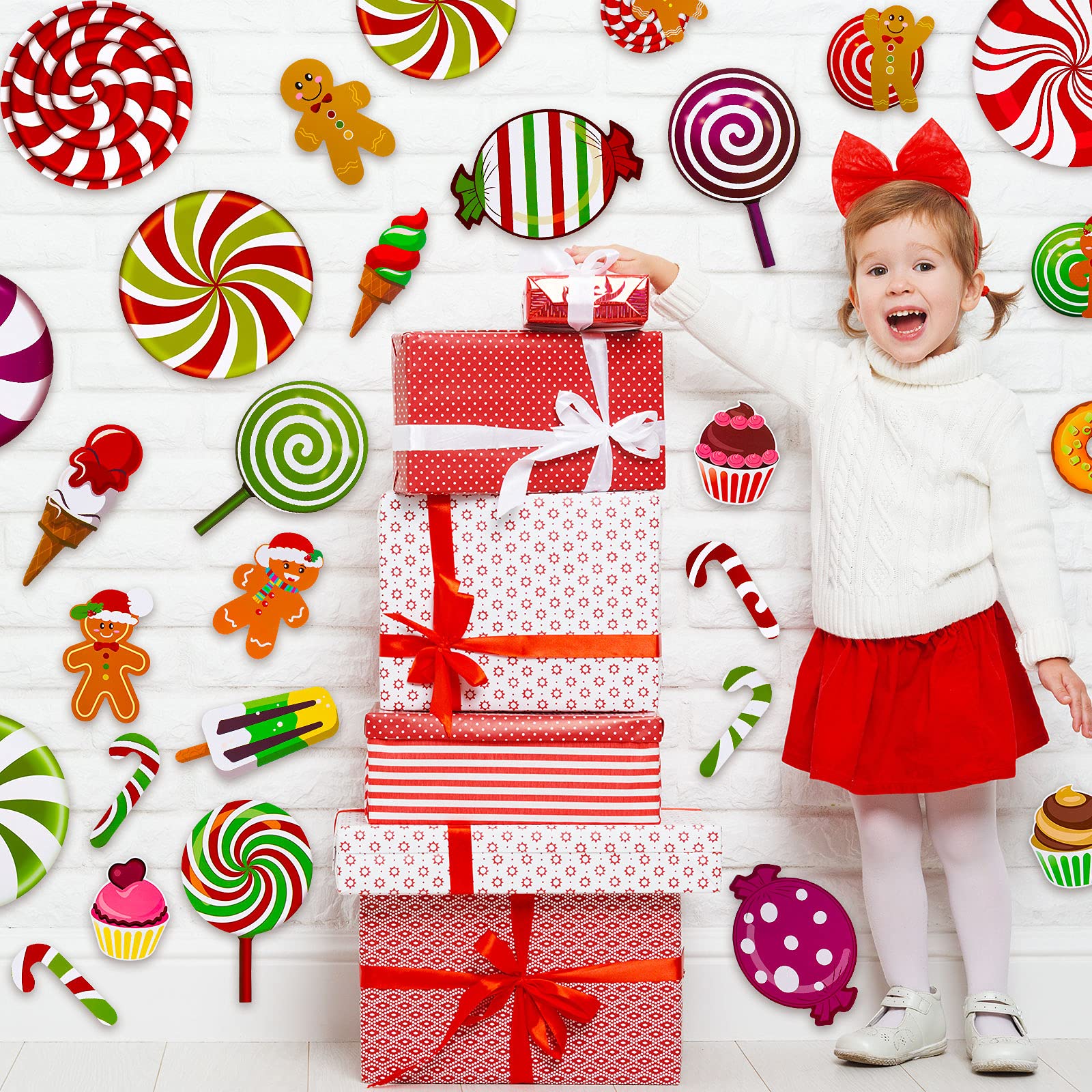 Décor en Sucre Noël : Décoration Comestible Bûche & Gâteau