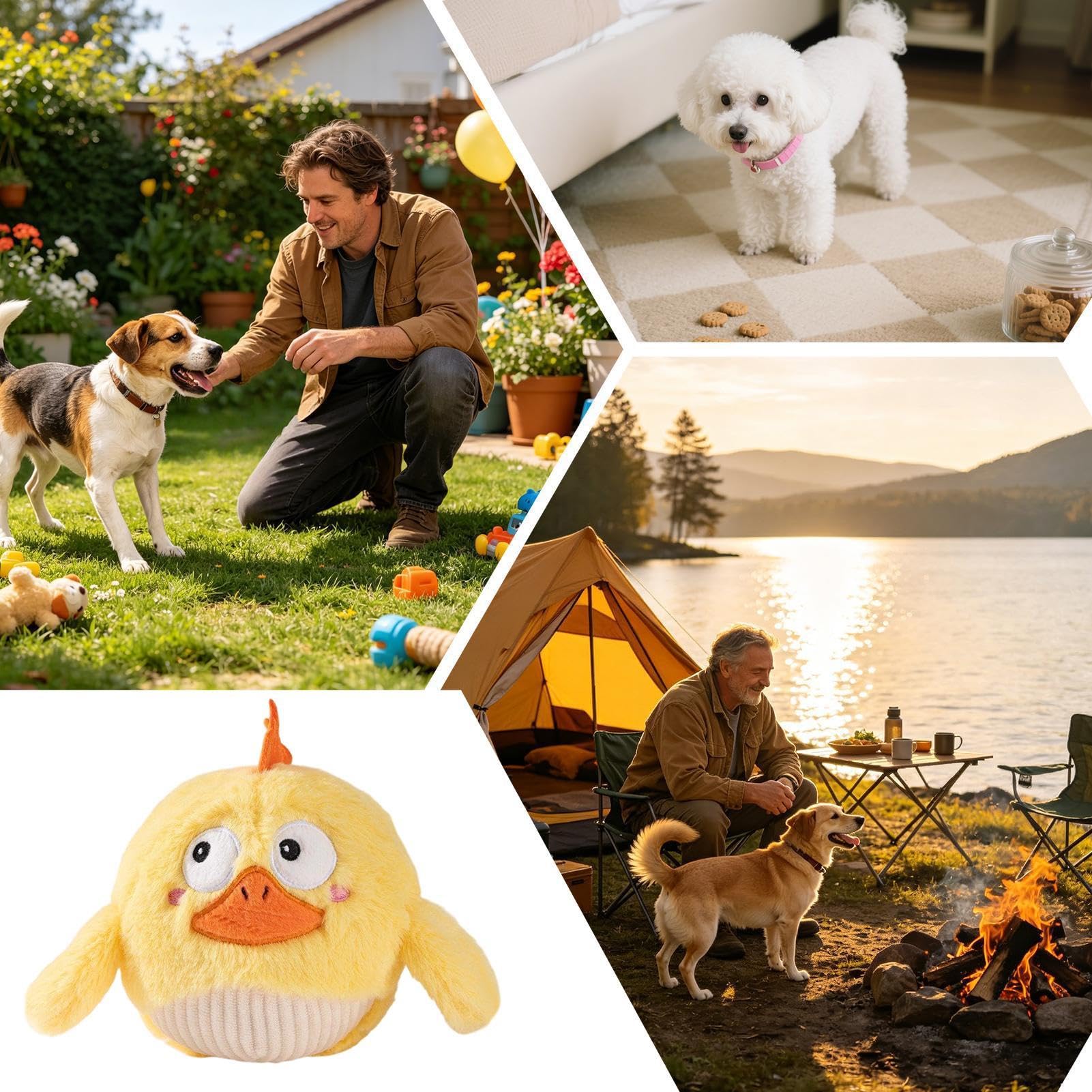 Chien Balle Rebondissante Interactive Jouet en Peluche de Chiot avec | Balle À Flair Pour Chien Entraîneurs, Appartement, Bureau à Domicile, Refuges, Chambre, Salon, Amoureux des