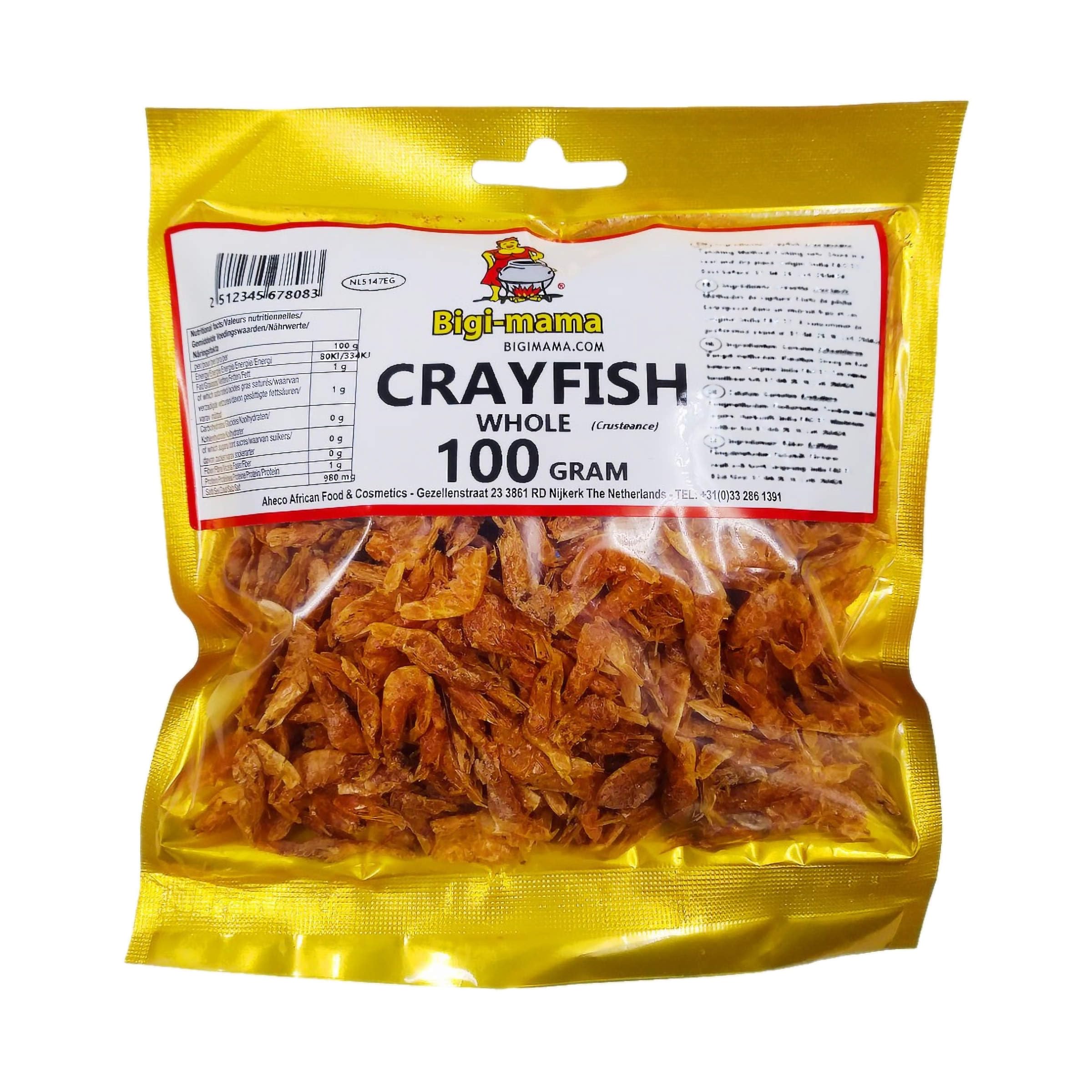 Crayfish (Whole) – 3 x 100g – Ganze Krebse African Style von Bigi Mama