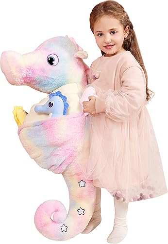 Miniatura 27 de IKASA Animal de Peluche Lobo Gigante, Juguetes de Peluche Grandes Jumbo de 30" para Niños, Niñas y Chicos