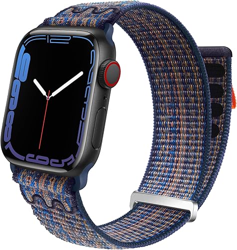 GZ GZHISYCorrea de nailon deportiva de repuesto compatible con Apple Watch Band de 38 mm40 mm41 mm42 mm44 mm45 mm49 mm, series Ultra876SE54321,