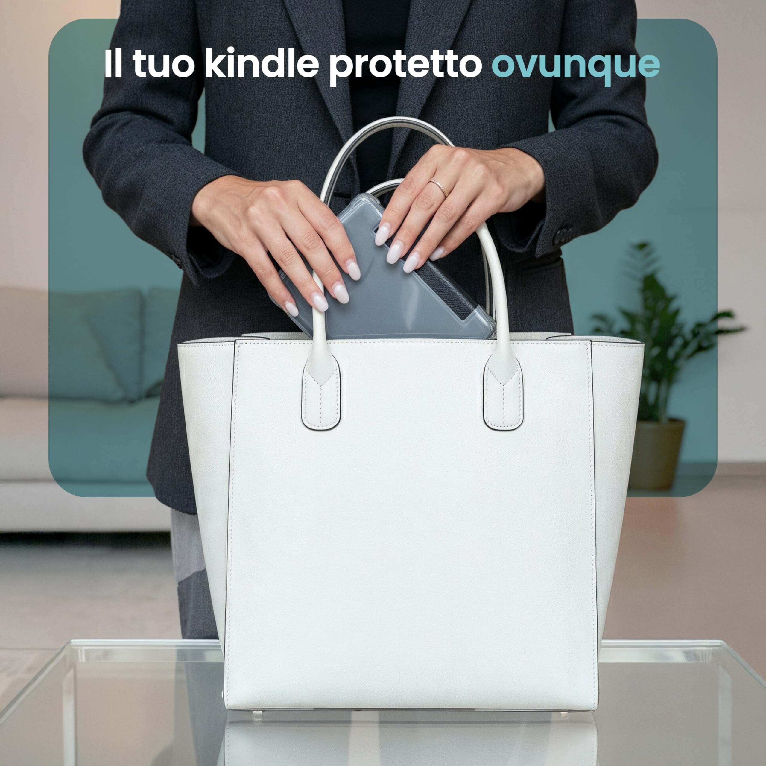 Custodia per eReader 6'' compatibile con Kindle (11ª gen) – Cover protettiva in PU Leather con Auto Sleep/Wake