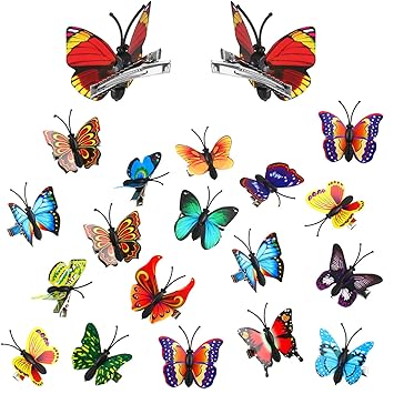 48 Pieces Butterfly Hair Clips, Forest Photo Butterfly Barrettes, Bridal Butterfly Headdress Butterfly Costume, Wedding Hair Pins, Party Photo Prop and Birthday Christmas Gift (1.57 Inch)