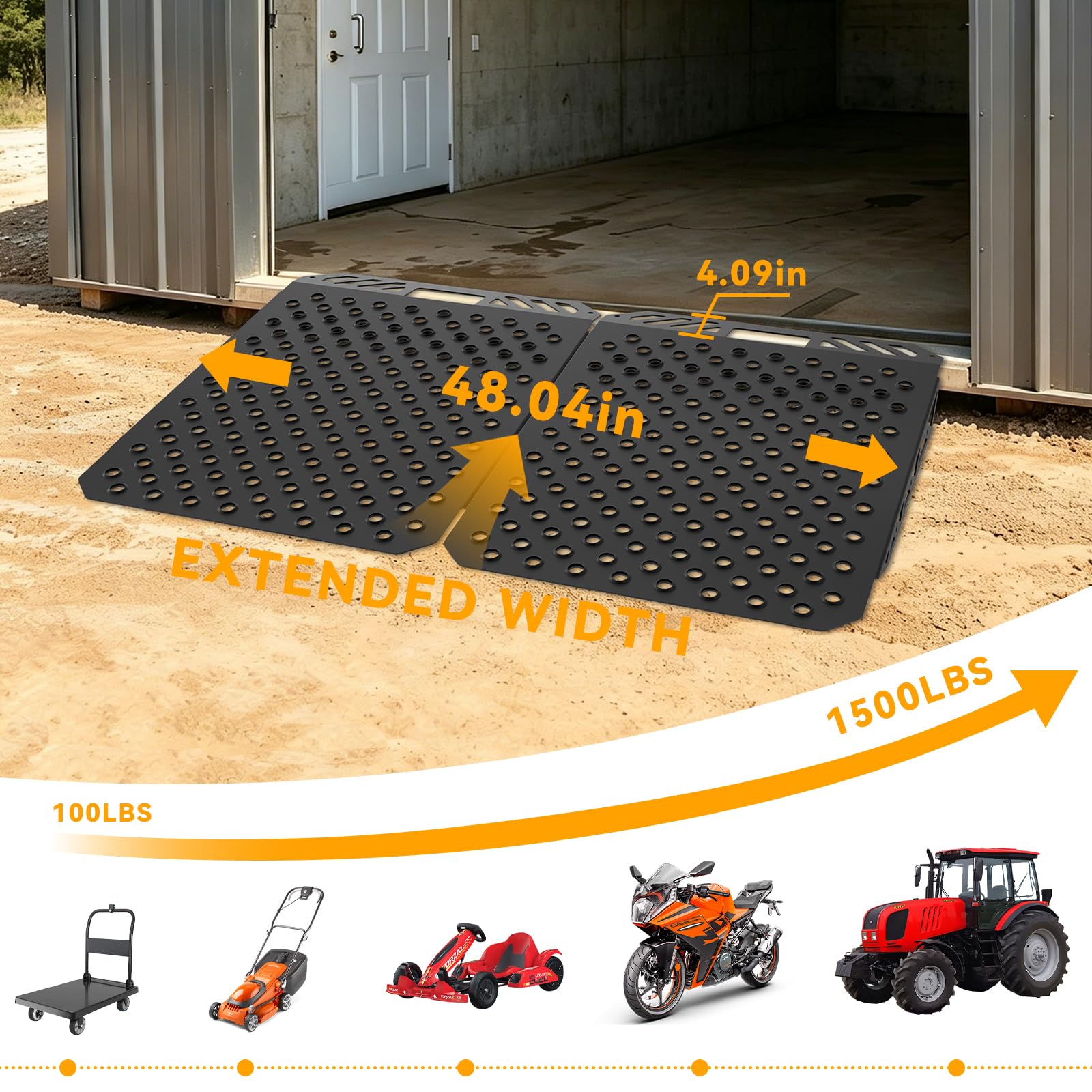 Heavy-Duty Shed Ramps for Lawnmowers -2
