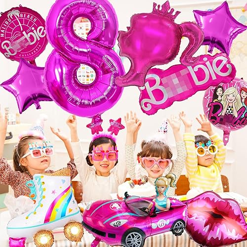 Miniatura 4 de 10 globos de princesa para decoración de fiesta, globos para decoración de fiesta, globos de niña globo caliente para fiesta temática de muñeca de