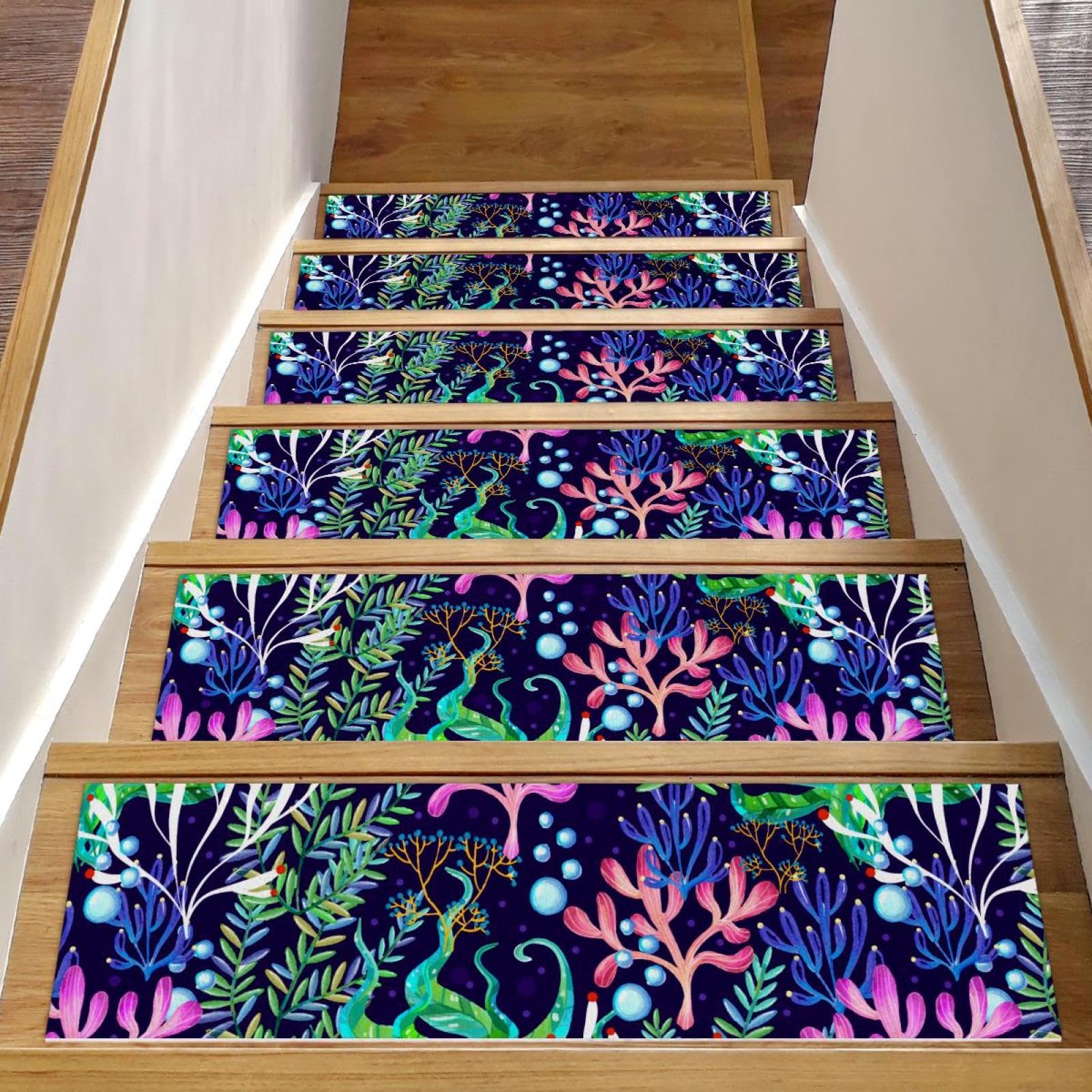 Tapis d'escalier antidérapants corail pour chiens et enfants à la maison