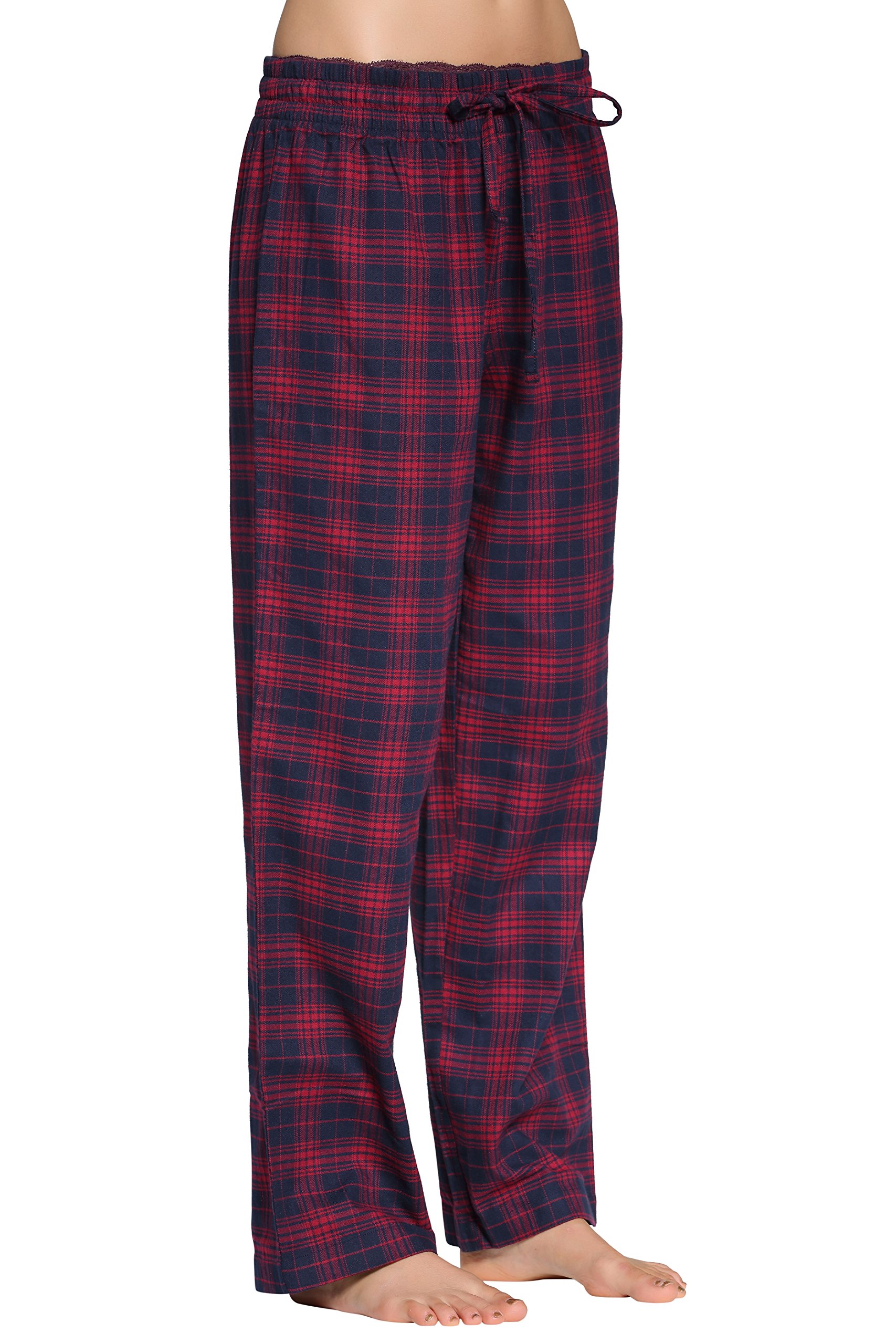 Women's 100% Cotton Super Soft Flannel Plaid Pajama/Lounge Pants